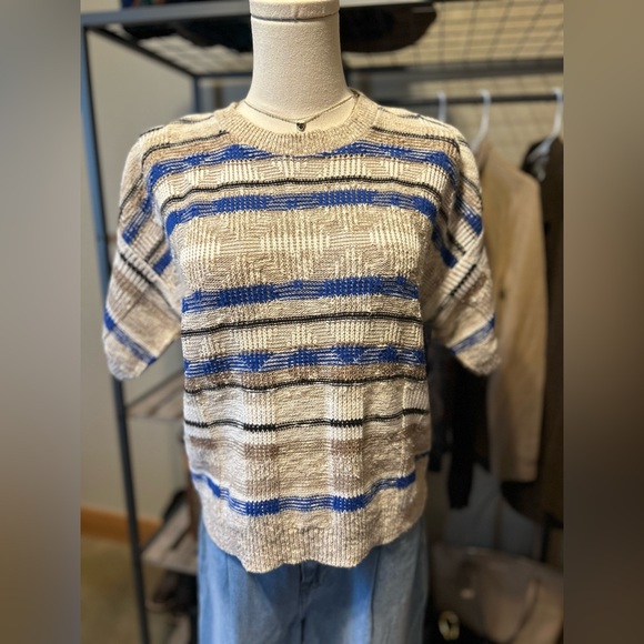 Alberoy 90’s Vintage Women’s Short Sleeve Sweater- Size Large - Picture 4 of 9